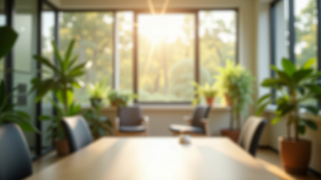 Modern werkplek met natuurlijk licht en welzijnssfeer