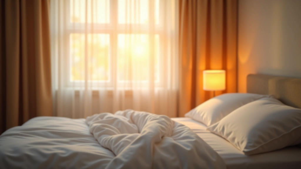 Slaapkamer met zacht licht en comfortabel bed