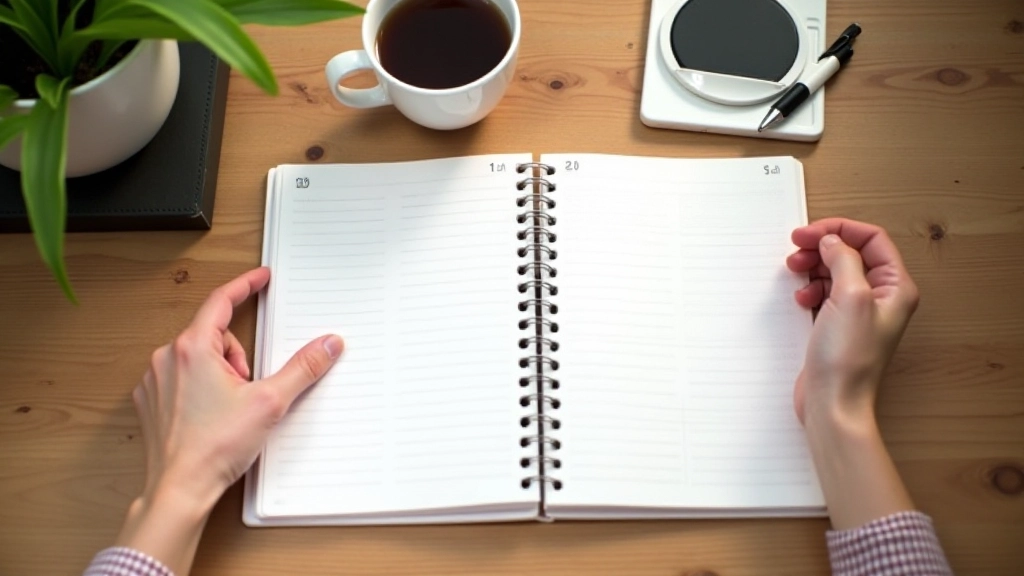 Gestructureerde weekplanning met agenda en notities op bureau